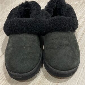 Cozy Black Suede Slippers
